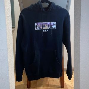 Black Killua キルア sweatshirt from the anime HunterxHunter.